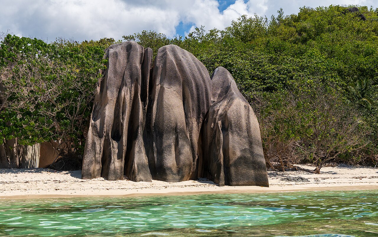Granite boulders at Anse Source d'Argent, La Digue, Seychelles